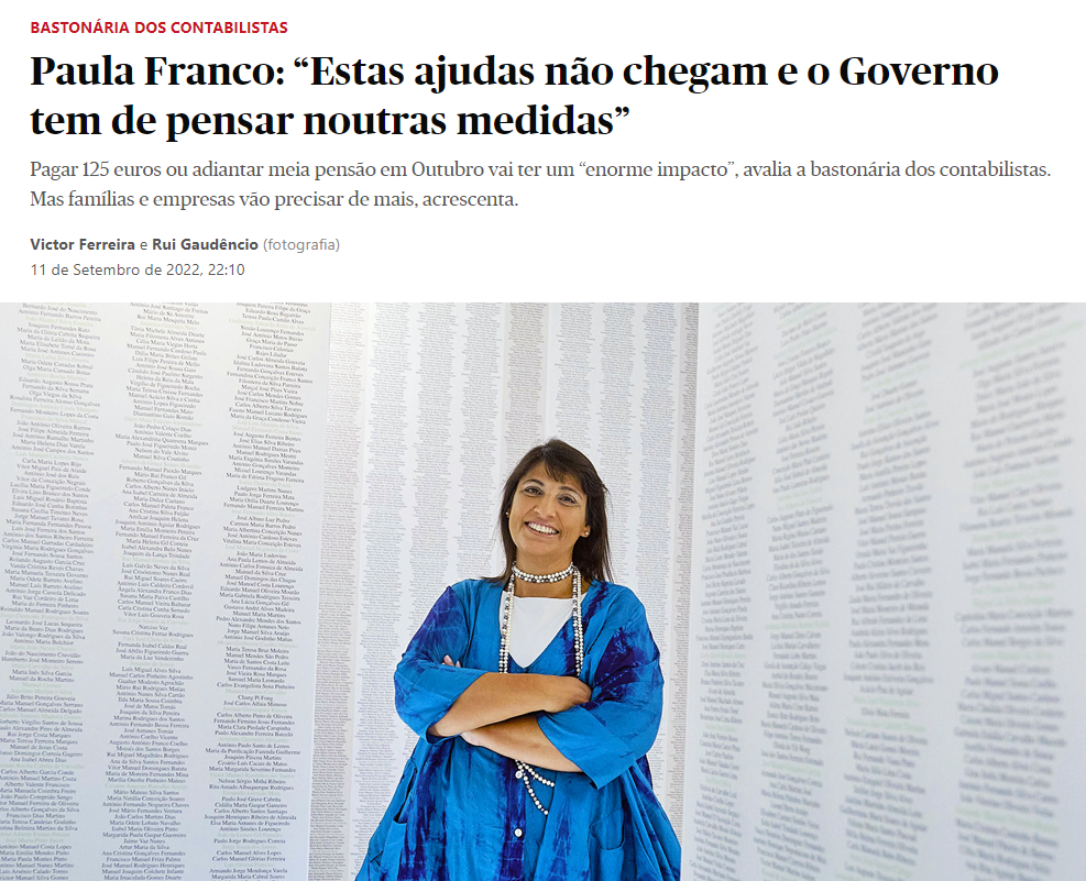 Entrevista bastonária ao «Público»